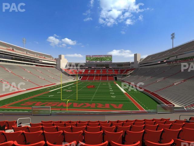 Seating view for Razorback Stadium Section 112