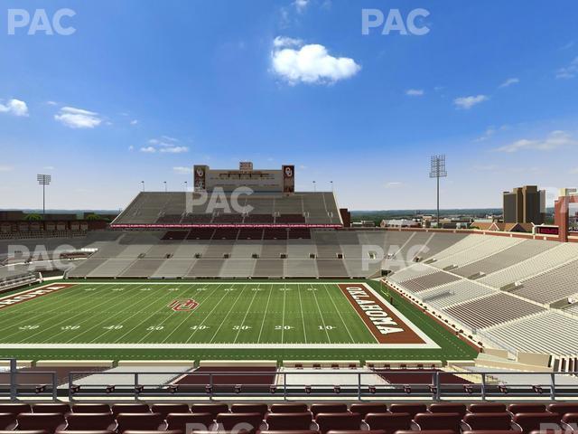 Seating view for Gaylord Family Oklahoma Memorial Stadium Section 127