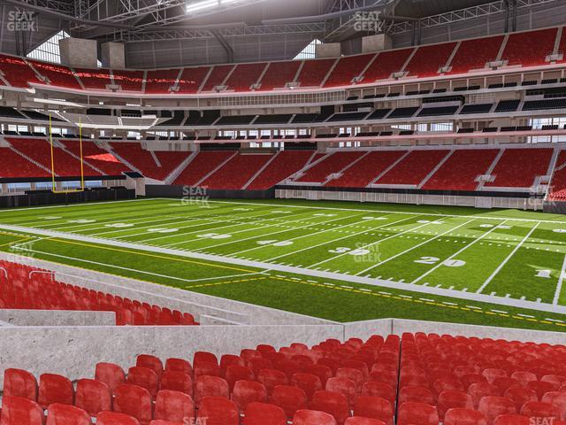 Seating view for Mercedes-Benz Stadium Section 107