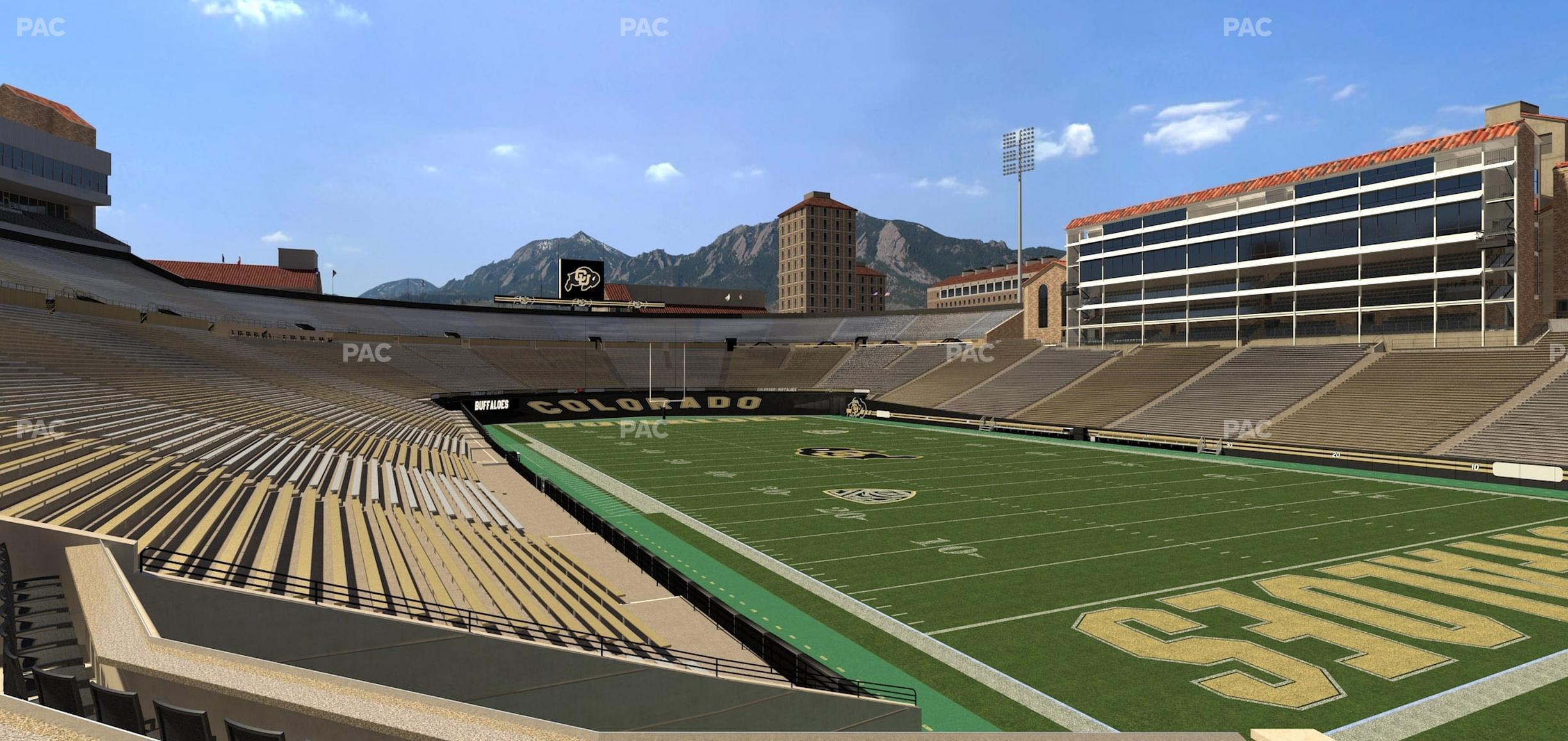 Seating view for Folsom Field Section 124