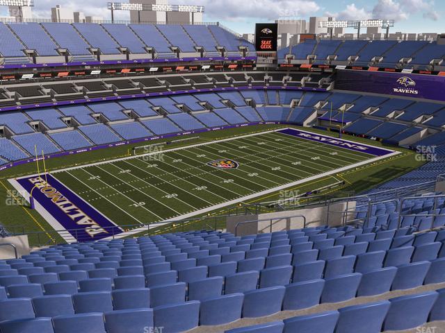 Seating view for M&T Bank Stadium Section 532