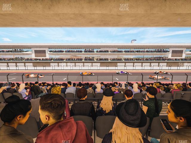 Seating view for Circuit of The Americas Section Main Grandstand Mezzanine 12 A