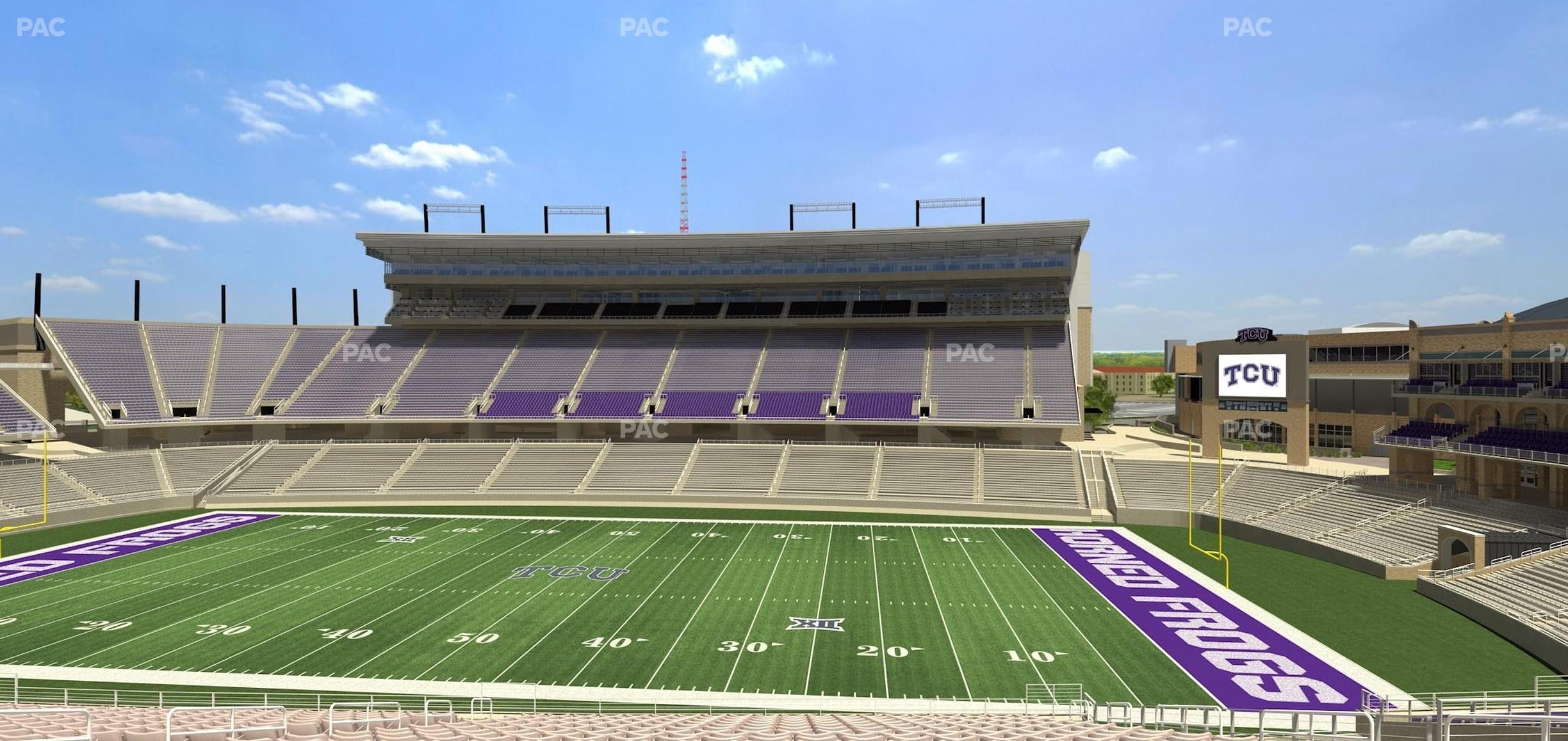 Seating view for Amon G. Carter Stadium Section Champions Club 205