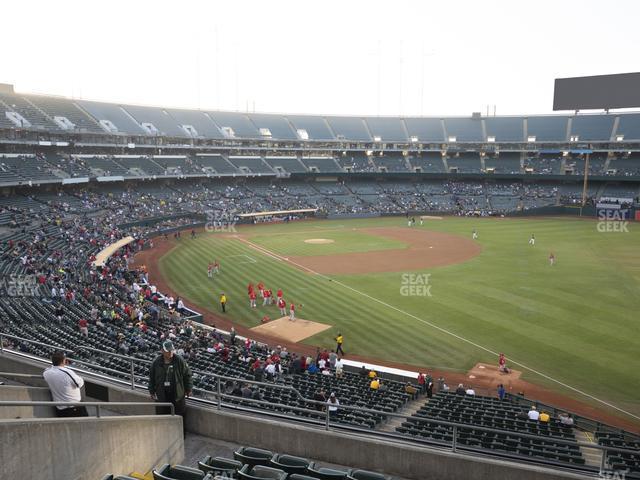 Seating view for Oakland Coliseum Section 205