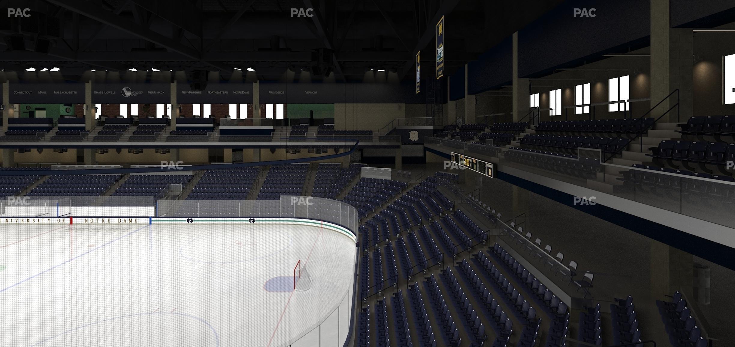 Seating view for Compton Family Ice Arena Section 112