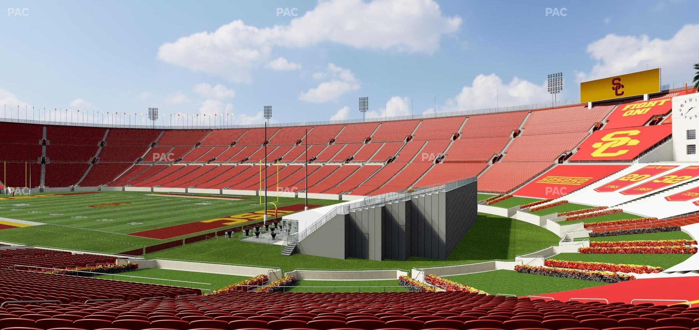 Seating view for Los Angeles Memorial Coliseum Section 101