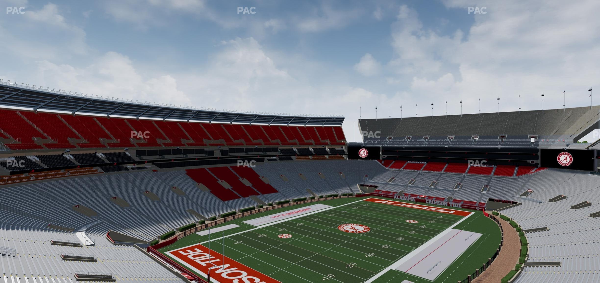 Seating view for Bryant Denny Stadium Section Ss 1