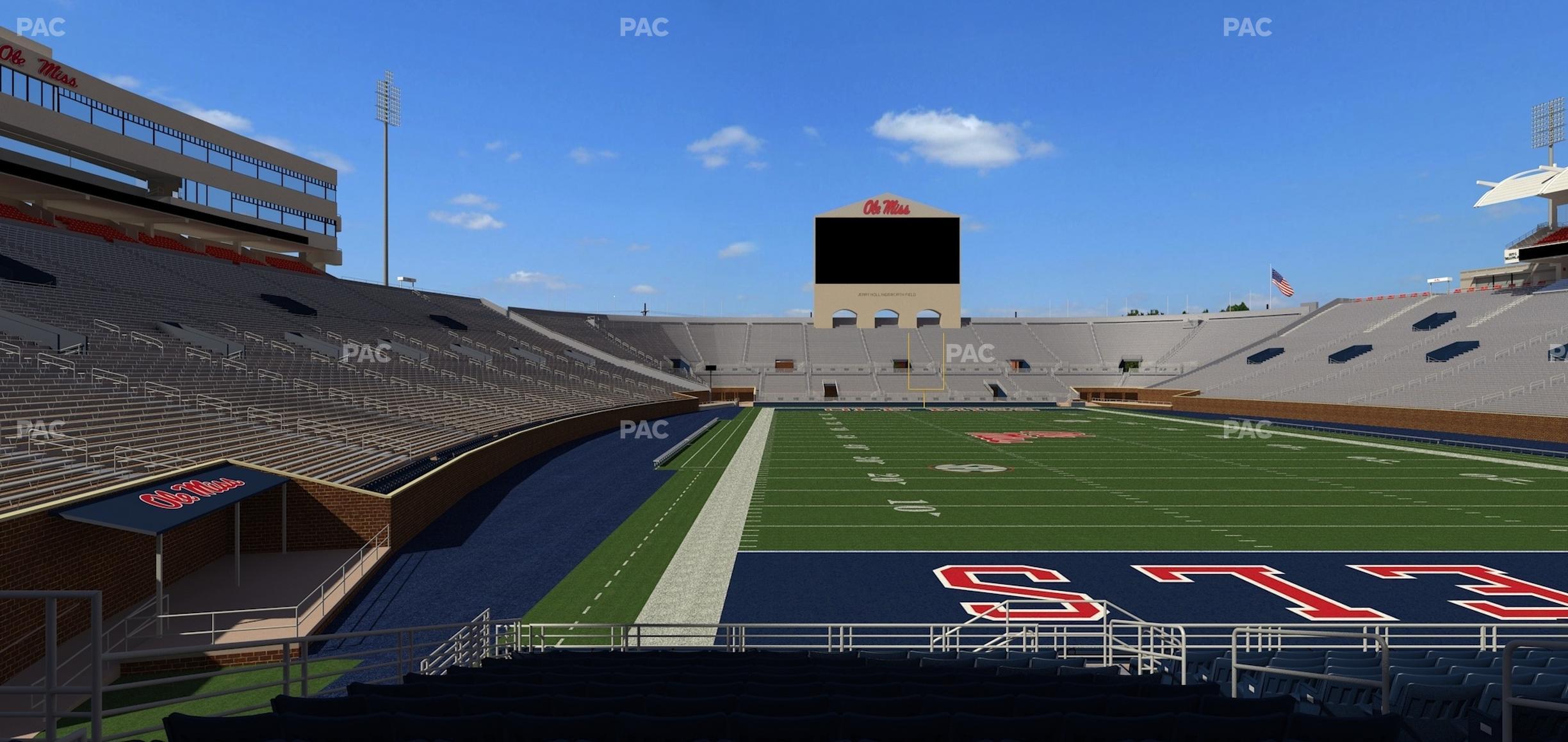 Seating view for Vaught Hemingway Stadium Section Field Club 5