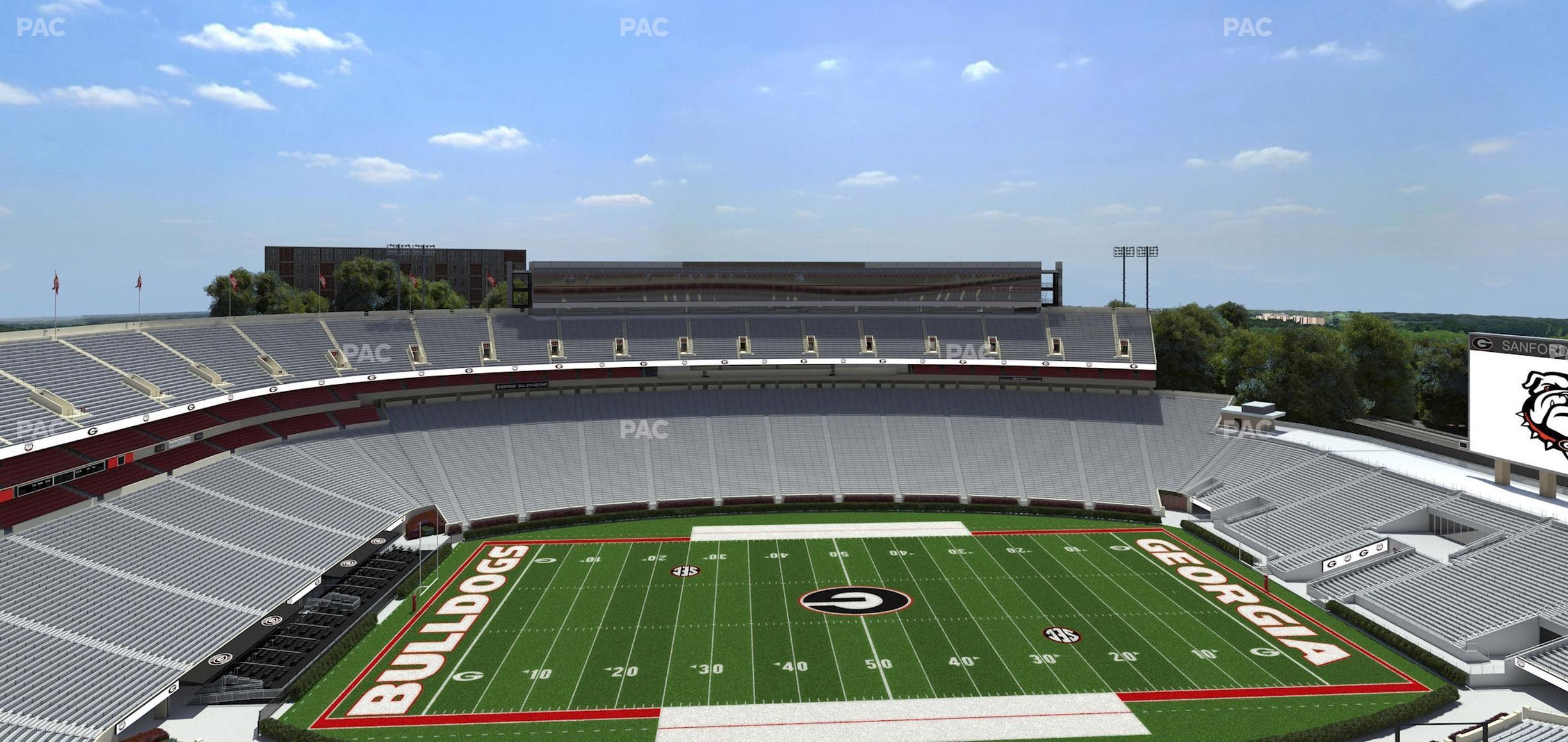 Seating view for Sanford Stadium Section 608