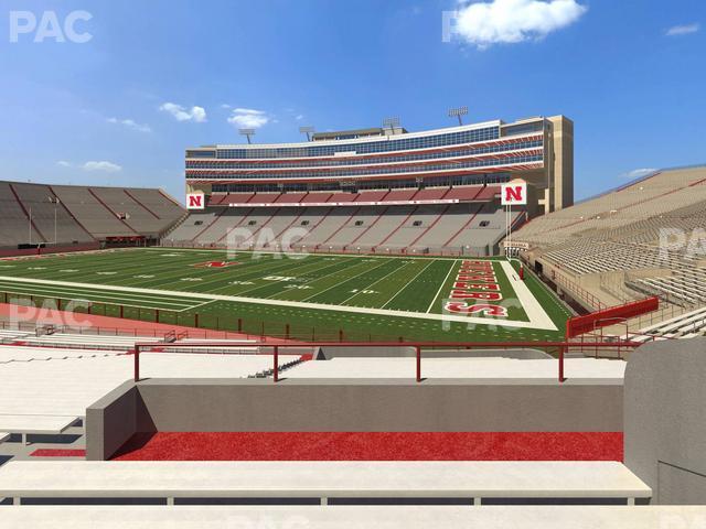 Seating view for Memorial Stadium Nebraska Section 1