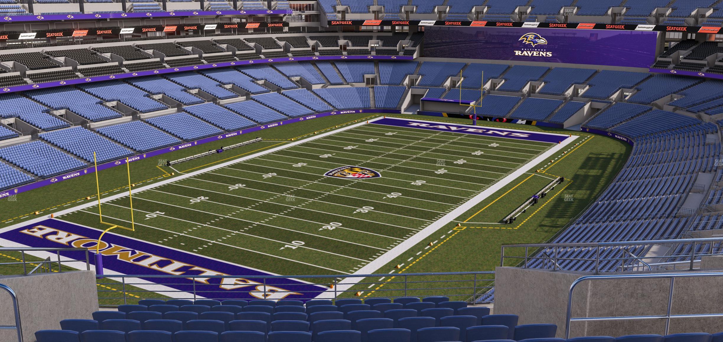 Seating view for M&T Bank Stadium Section 535