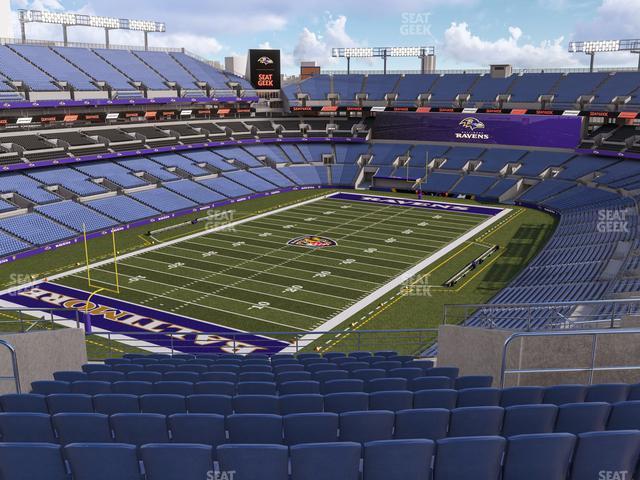 Seating view for M&T Bank Stadium Section 535