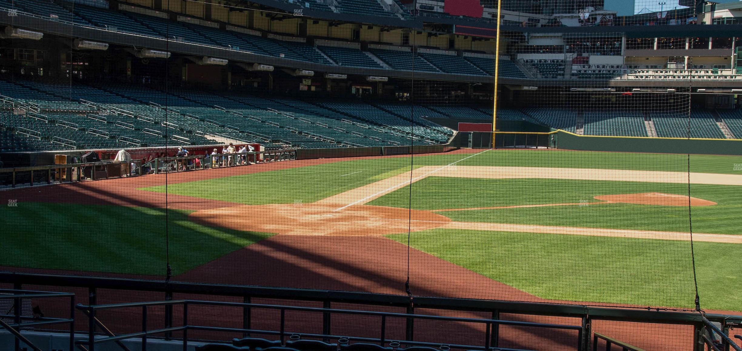 Seating view for Chase Field Section G