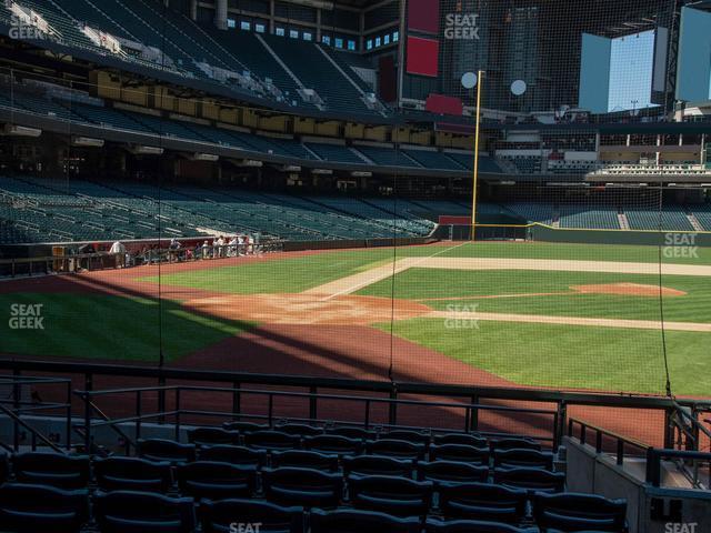 Seating view for Chase Field Section G