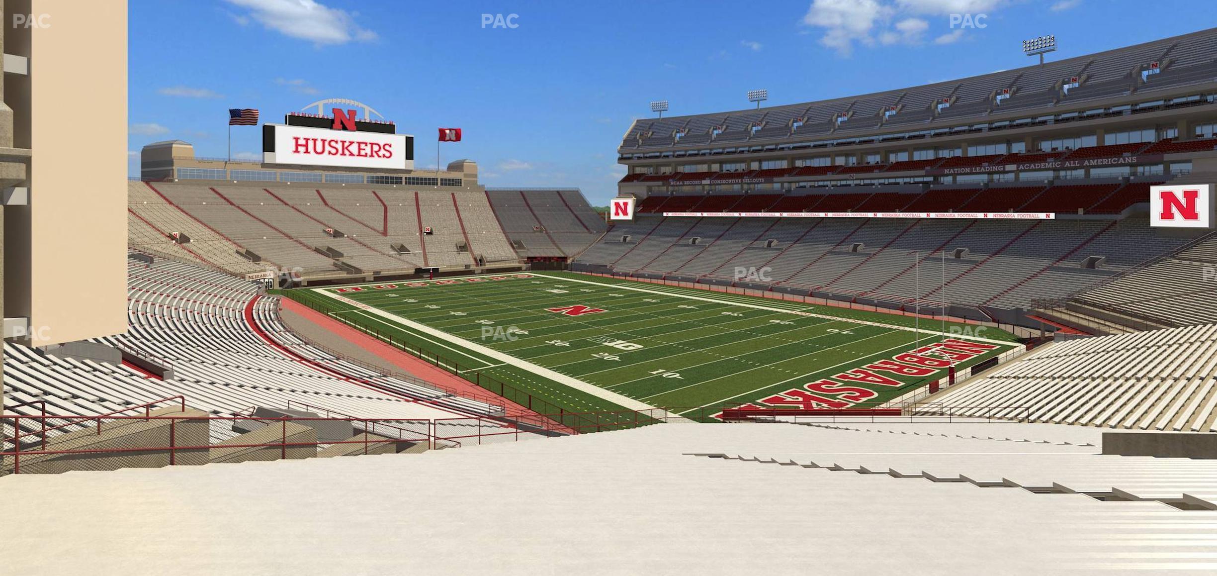 Seating view for Memorial Stadium Nebraska Section 20