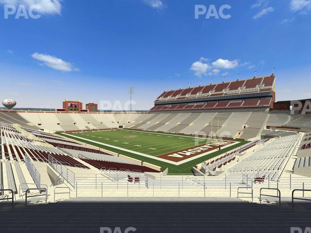 Seating view for Gaylord Family Oklahoma Memorial Stadium Section 50