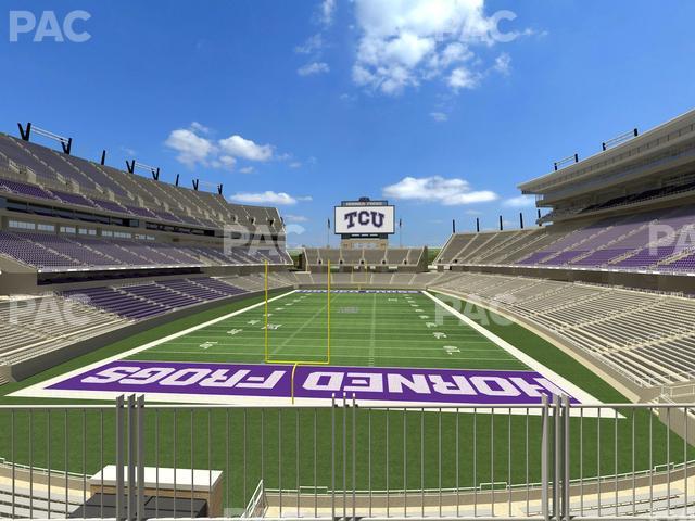 Seating view for Amon G. Carter Stadium Section South End Zone Club 2