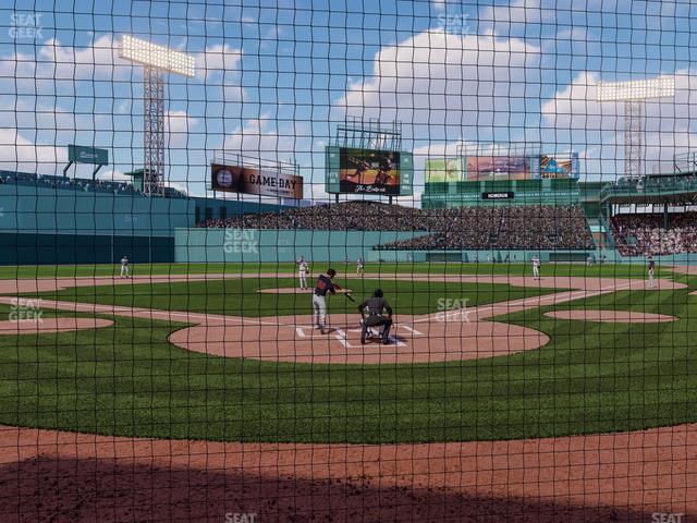 Seating view for Fenway Park Section Home Plate Dugout Box 46