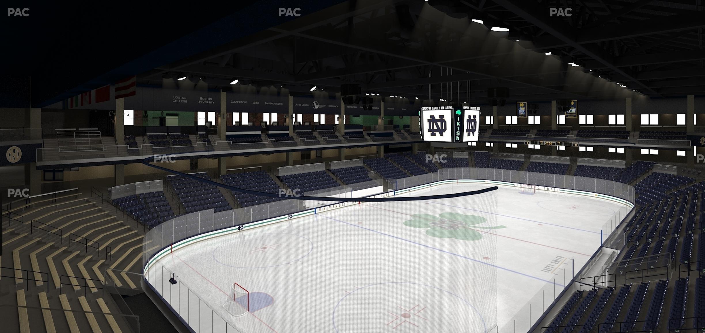 Seating view for Compton Family Ice Arena Section 105 A