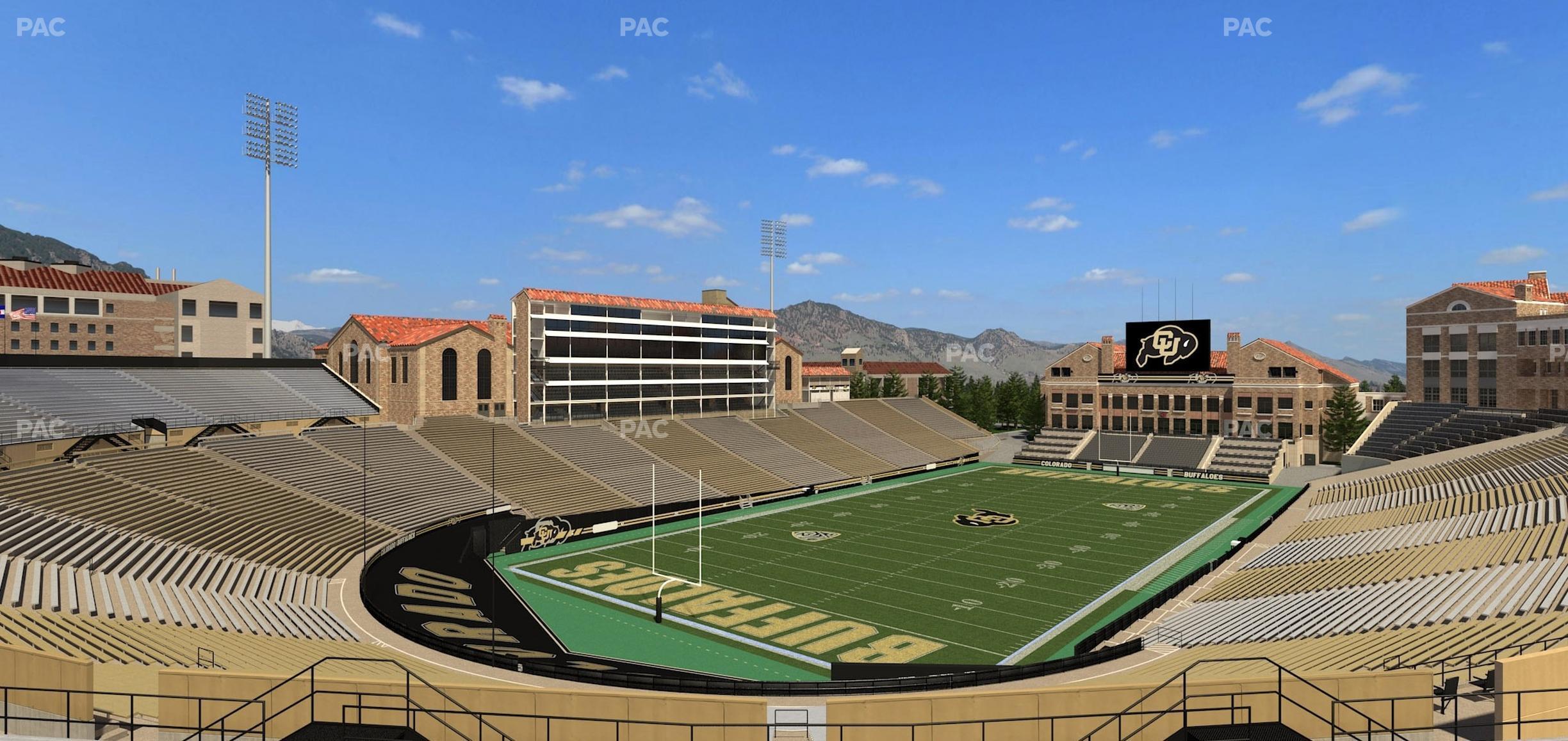 Seating view for Folsom Field Section 212