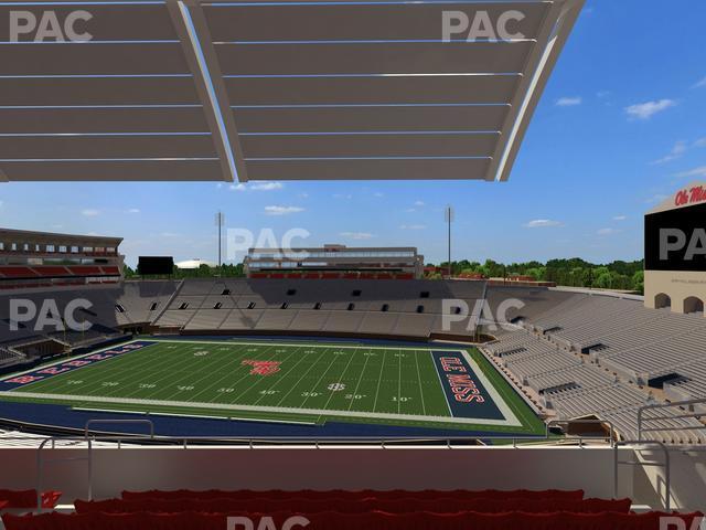 Seating view for Vaught Hemingway Stadium Section Rebel Club Mm