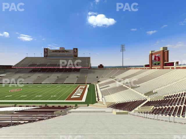 Seating view for Gaylord Family Oklahoma Memorial Stadium Section 26