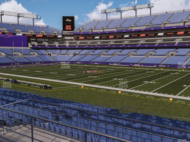 Seating view for M&T Bank Stadium Section 123