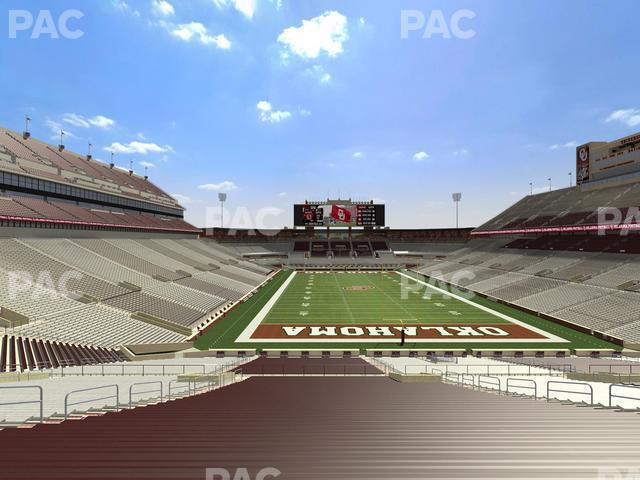 Seating view for Gaylord Family Oklahoma Memorial Stadium Section 19