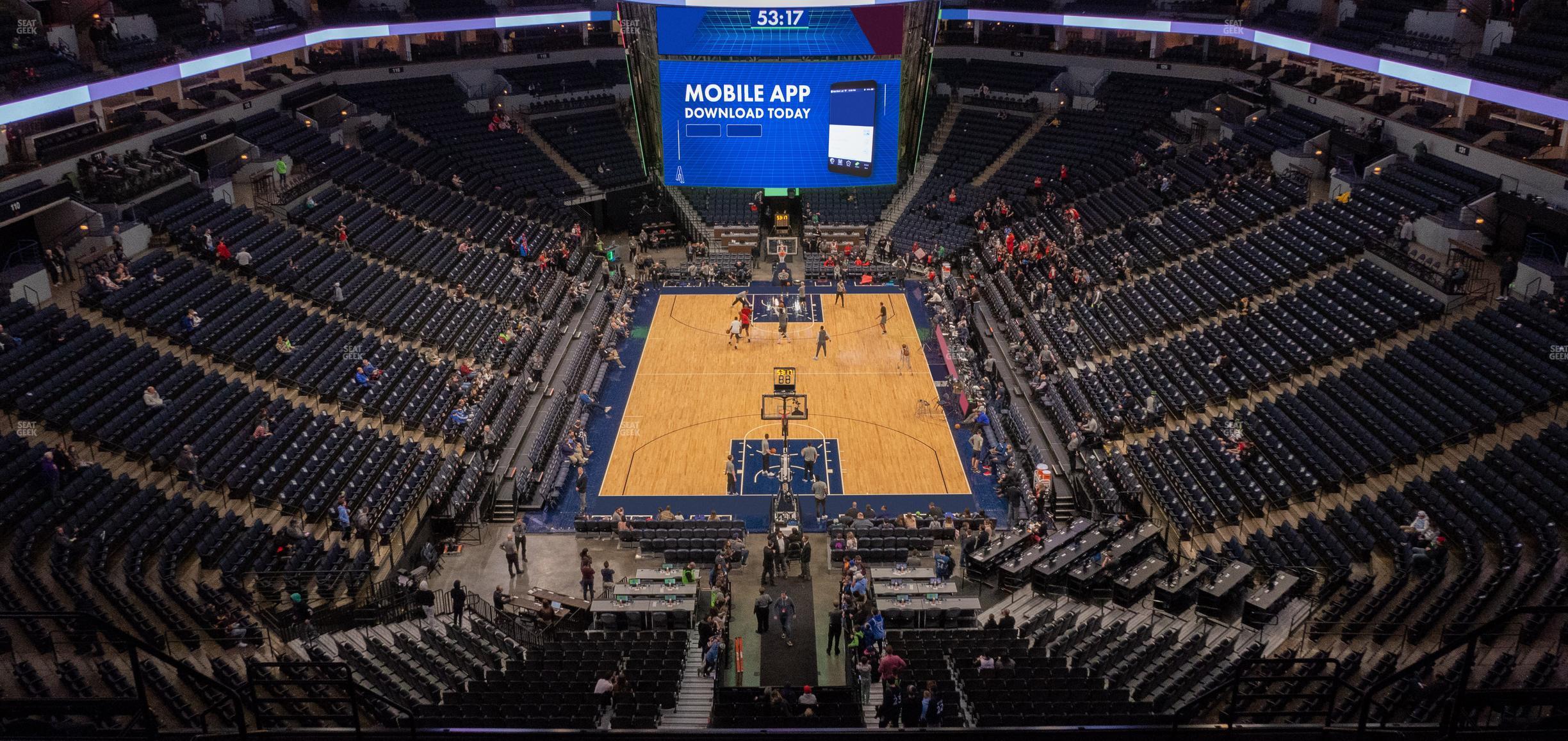 Seating view for Target Center Section 201