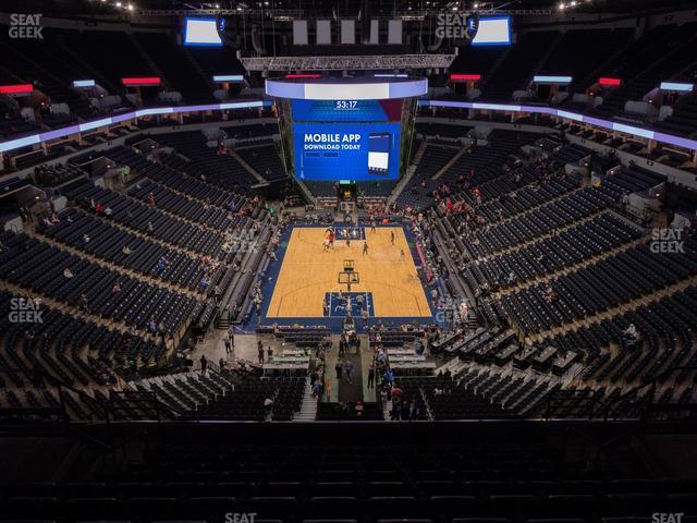 Seating view for Target Center Section 201