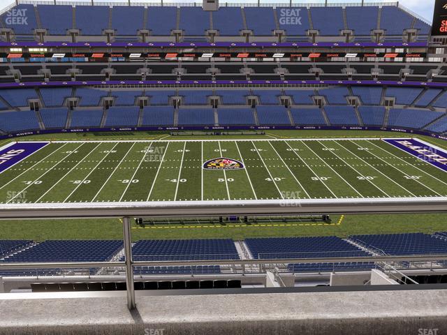 Seating view for M&T Bank Stadium Section Suite 413