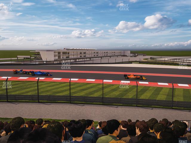 Seating view for Circuit of The Americas Section Turn 2 Grandstand 4