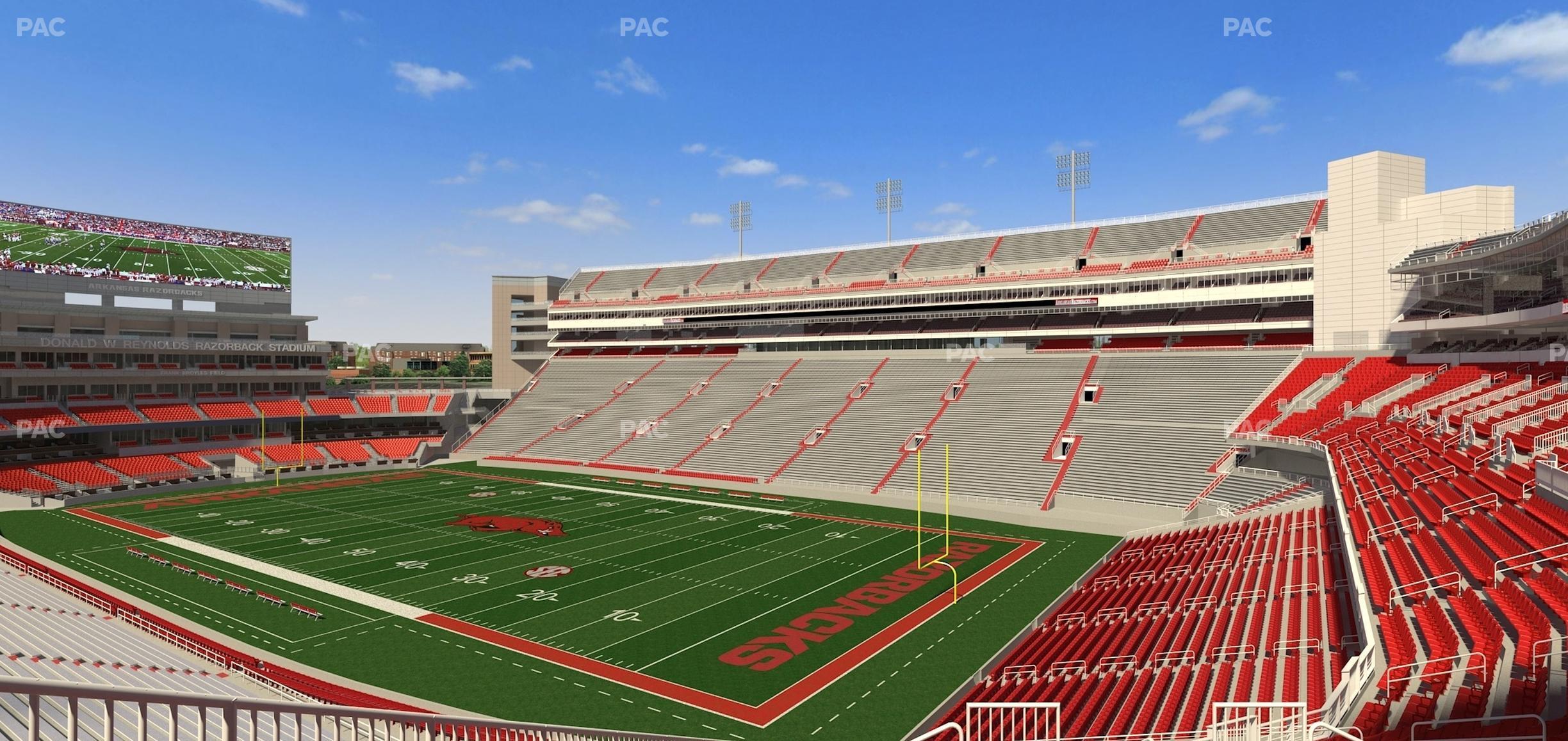 Seating view for Razorback Stadium Section 238