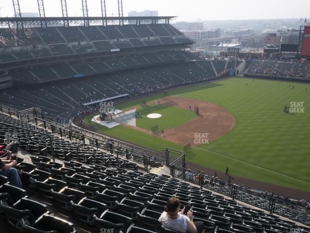 Seating view for Coors Field Section Upper 317