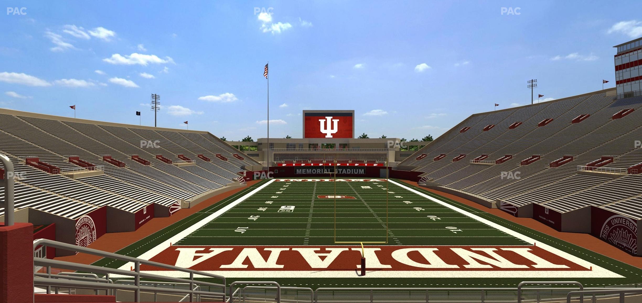 Seating view for Memorial Stadium - Indiana Section 17