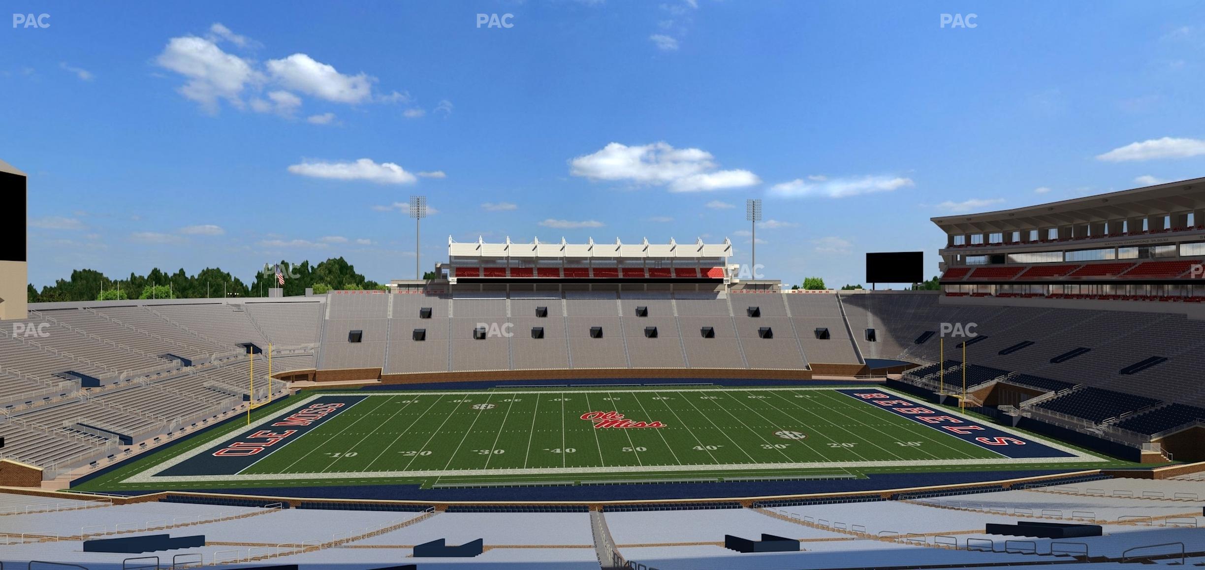 Seating view for Vaught Hemingway Stadium Section West Chairbacks 6