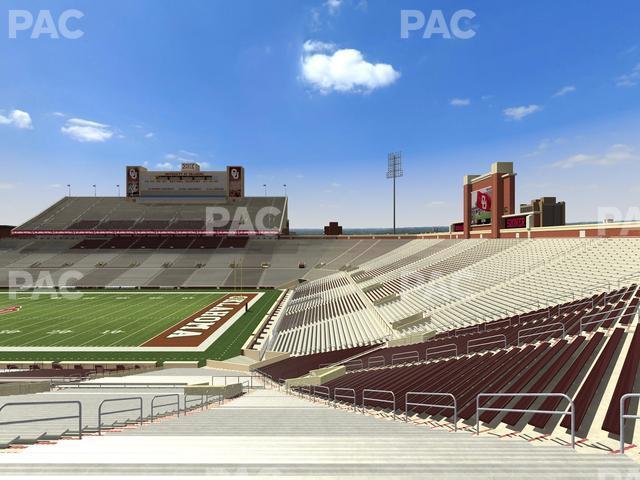 Seating view for Gaylord Family Oklahoma Memorial Stadium Section 25