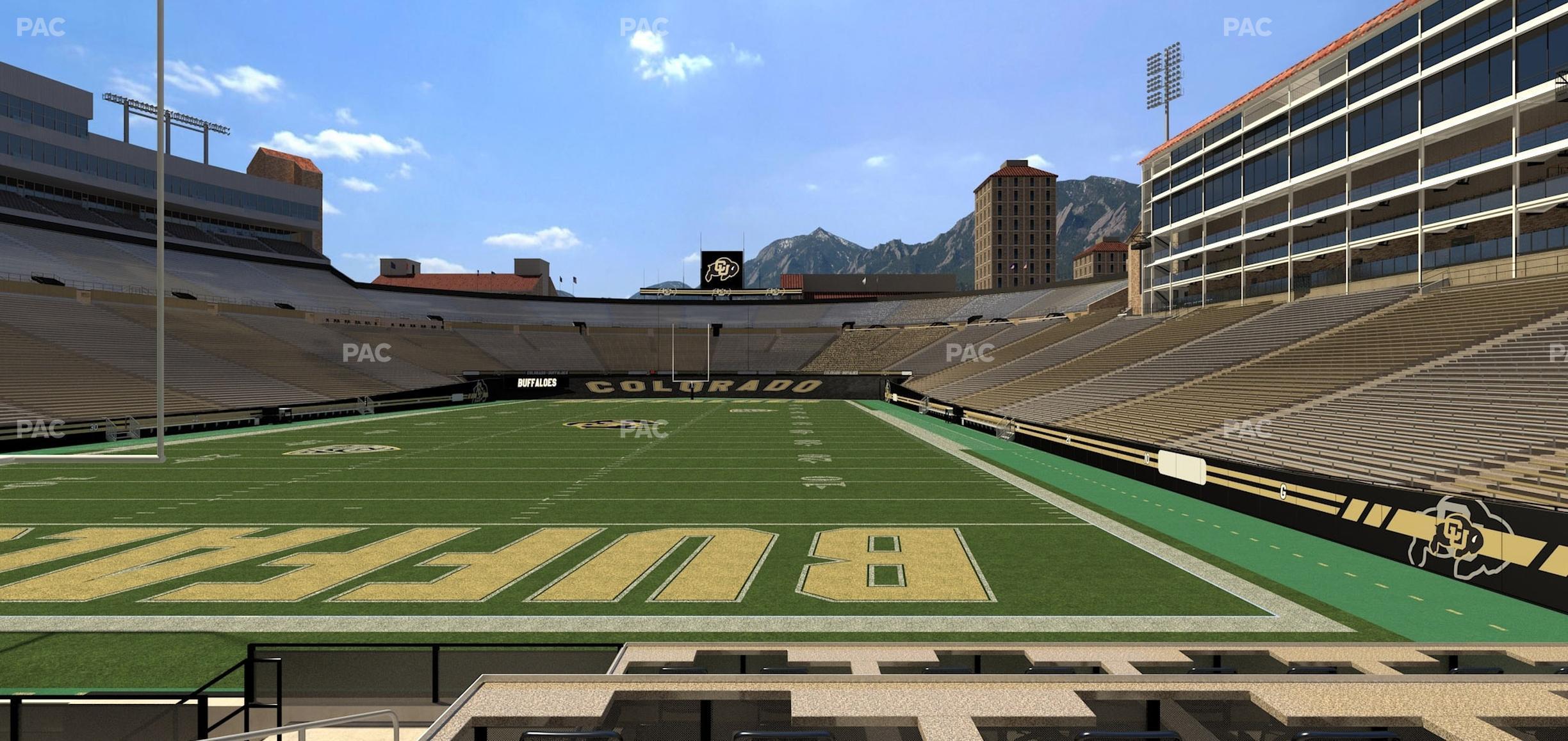 Seating view for Folsom Field Section Loge Box 168