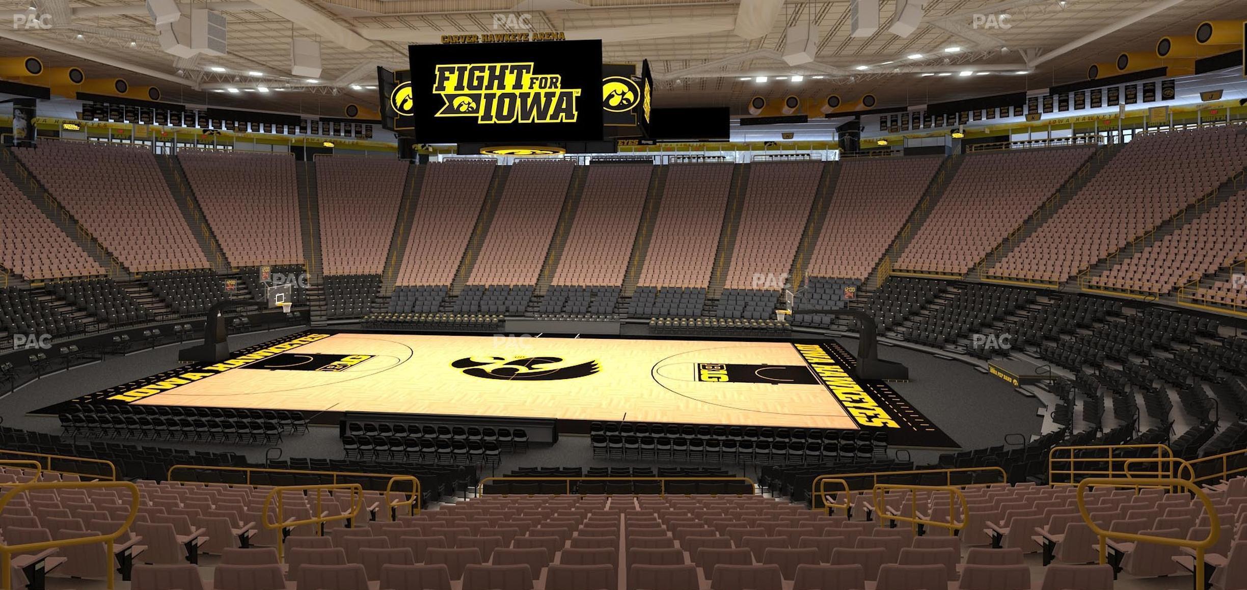 Seating view for Carver-Hawkeye Arena Section B