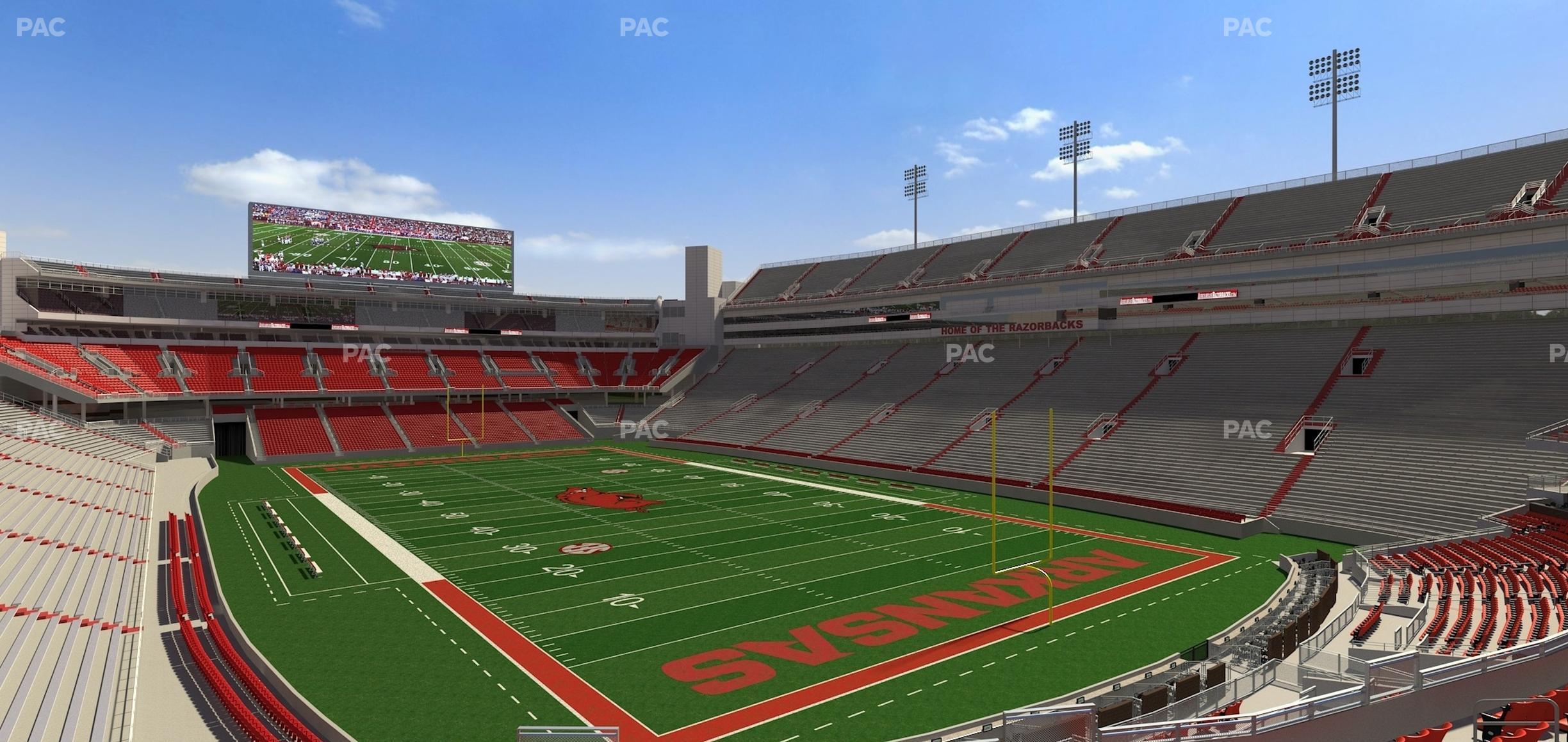 Seating view for Razorback Stadium Section 118