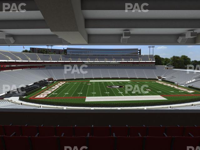 Seating view for Sanford Stadium Section North Club 208