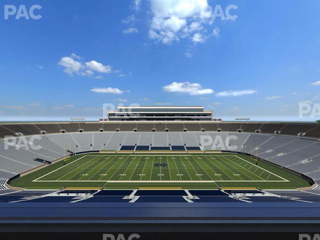 Seating view for Notre Dame Stadium Section Duncan Club 728