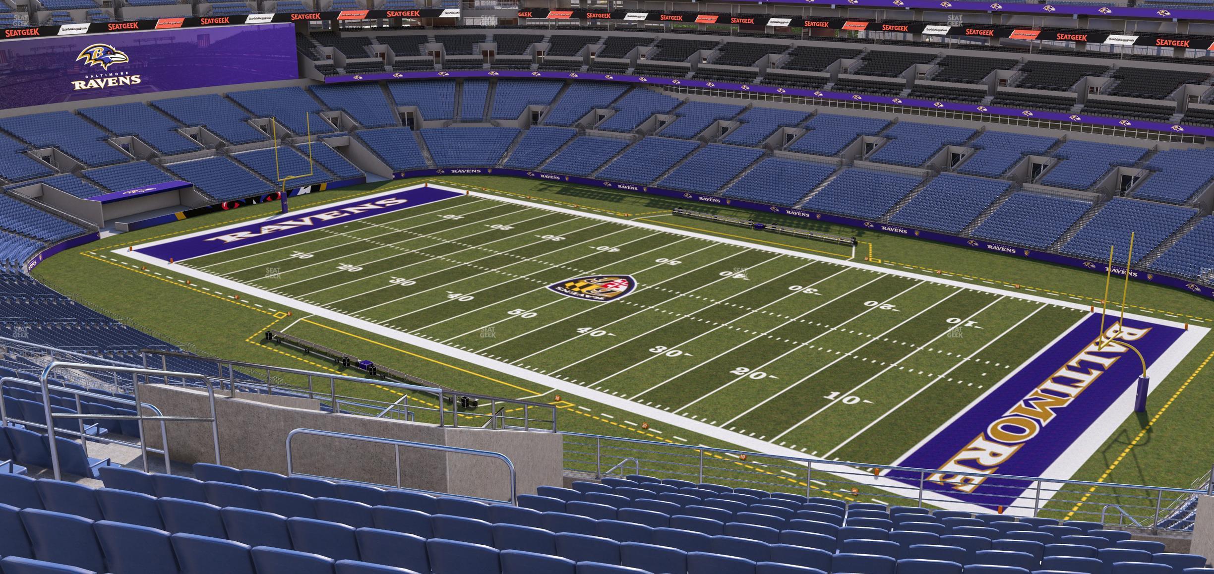 Seating view for M&T Bank Stadium Section 548