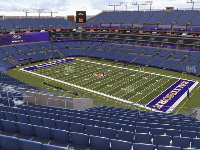 Seating view for M&T Bank Stadium Section 548