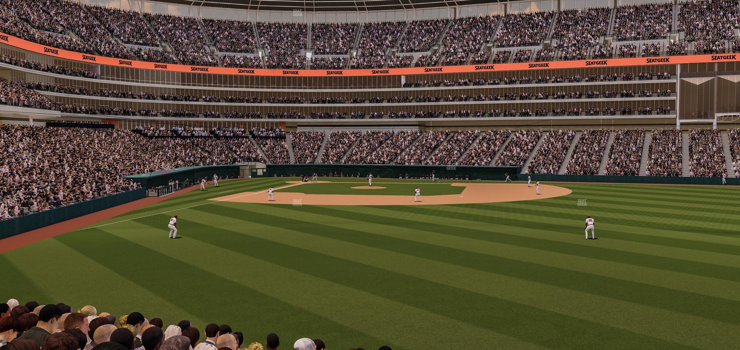 Seating view for Progressive Field Section 109