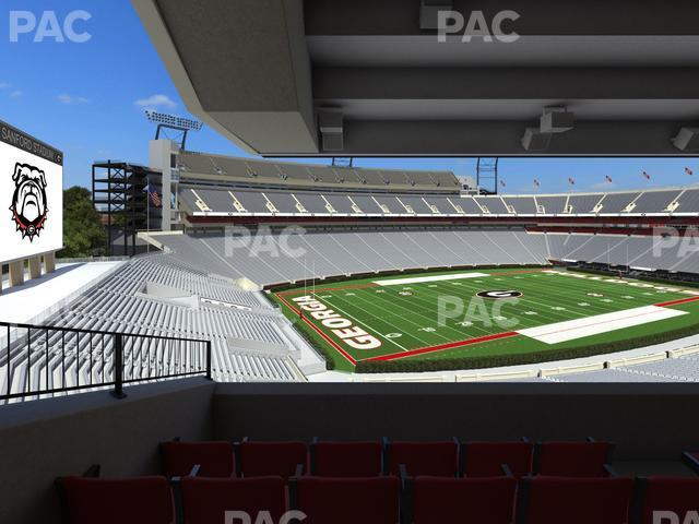 Seating view for Sanford Stadium Section South Club 237