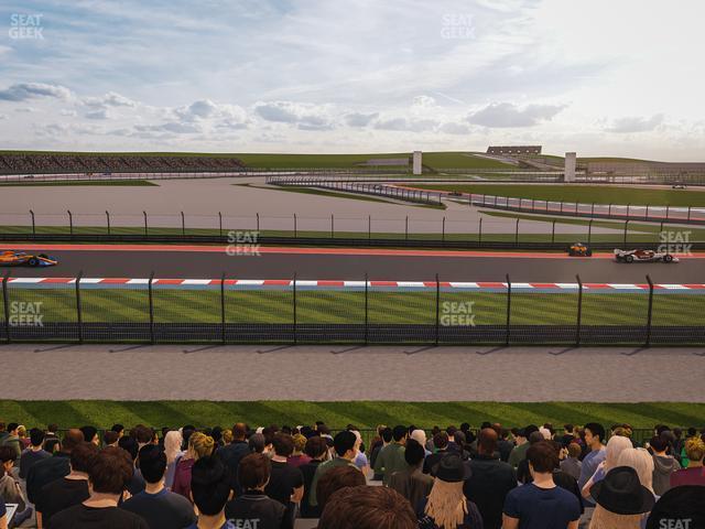 Seating view for Circuit of The Americas Section Turn 12 Bleachers 4