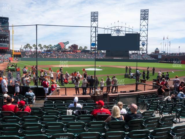 Seating view for Oracle Park Section Lower Box 113