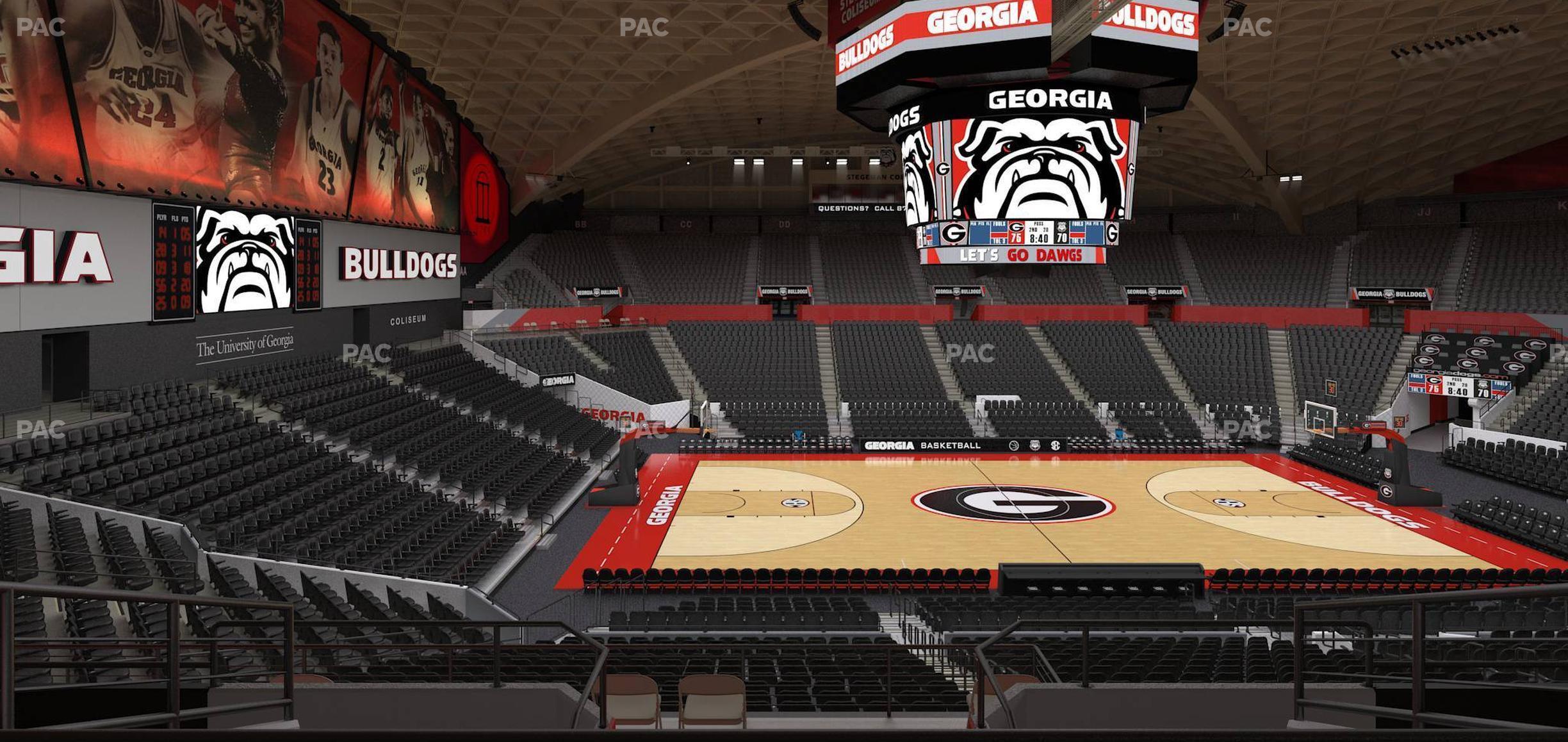 Seating view for Stegeman Coliseum Section Vv