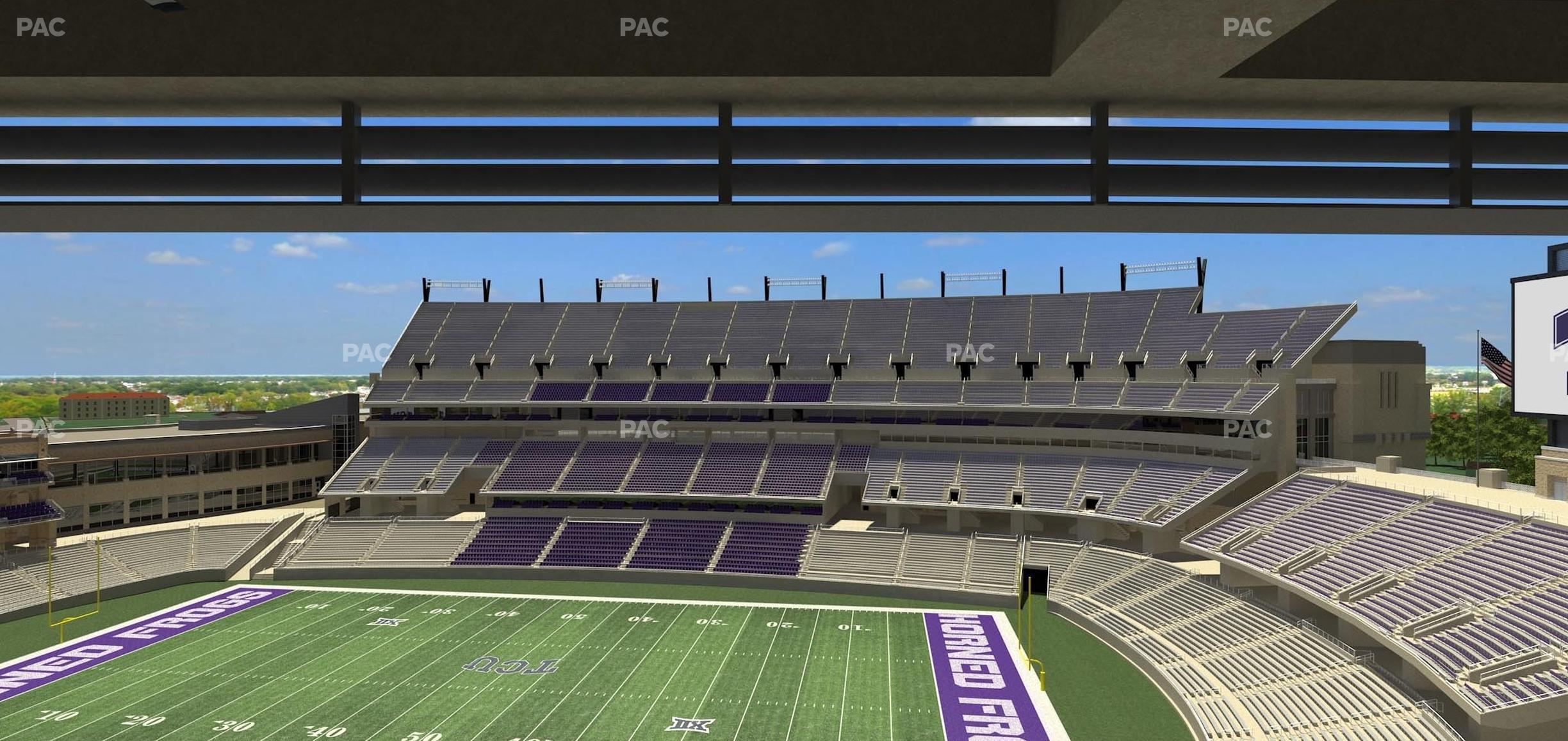 Seating view for Amon G. Carter Stadium Section Legends Club 327